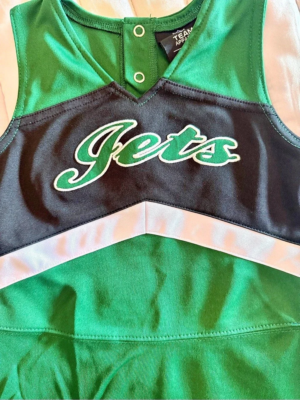 NFL Team Apparel New York Jets Dress Girls 4T Green & Black NWOT